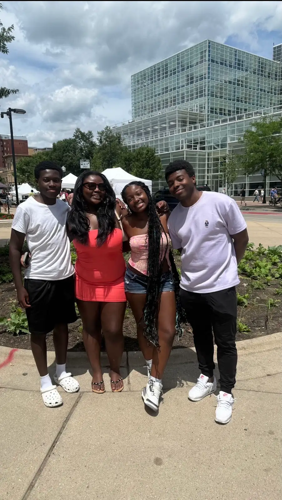 April and her family enjoying a day outdoors in Madison